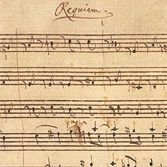 imagen de la partitura del Requiem de Mozart