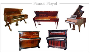 Modelos de pianos Pleyel de Francia